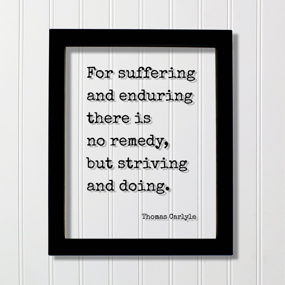 Thomas Carlyle Striving And Doing Motivational Typewriter Quote Poster