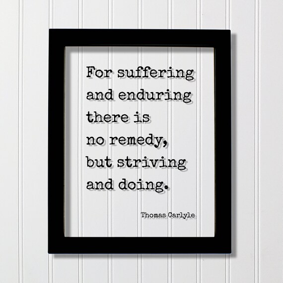 Thomas Carlyle Striving And Doing Motivational Typewriter Quote Poster