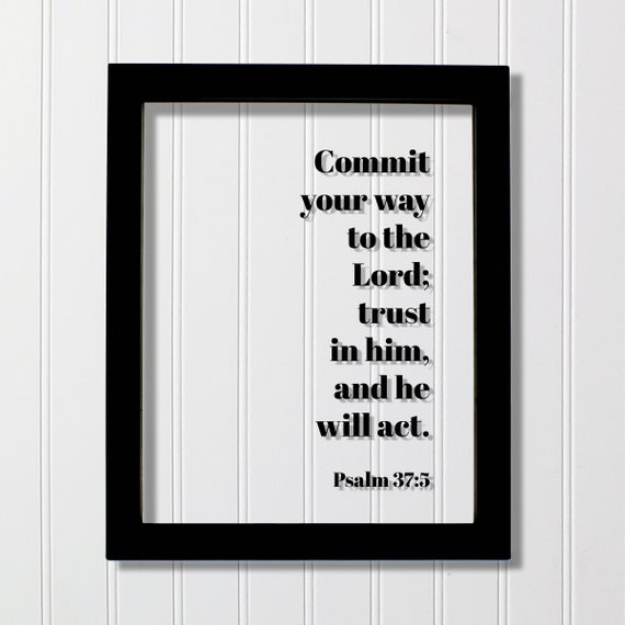 Psalm 37:5 Bible Verse Christian Decor Art Print