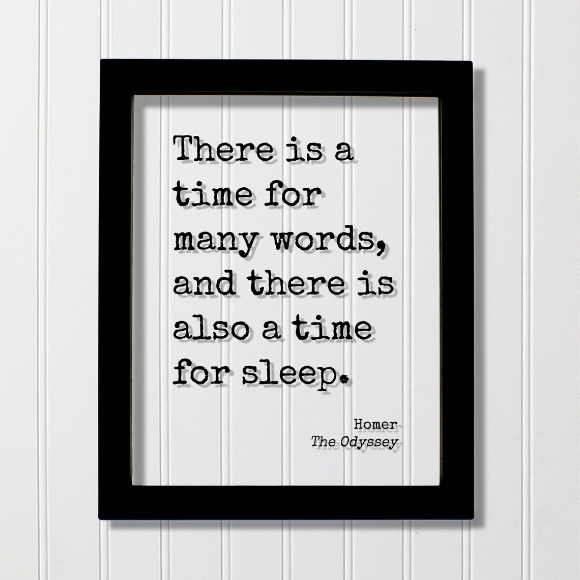 Homer The Odyssey Quote Poster Time For Sleep Minimalist Typography