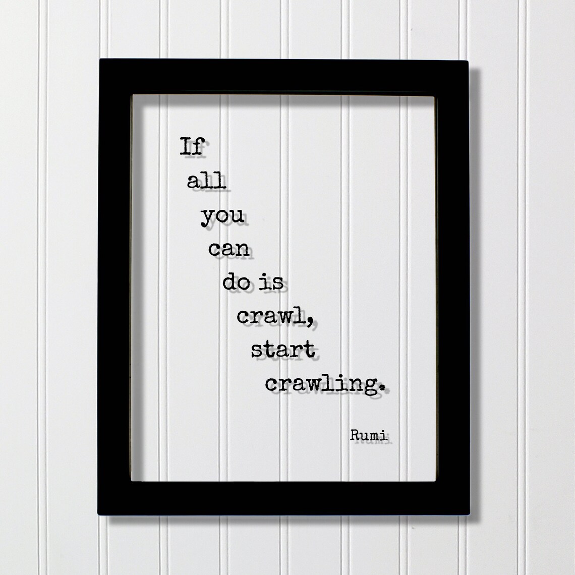Rumi Floating Quote Art Print, Progress Quote