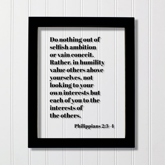 Philippians 2:3–4 Scripture Art Print, Humility