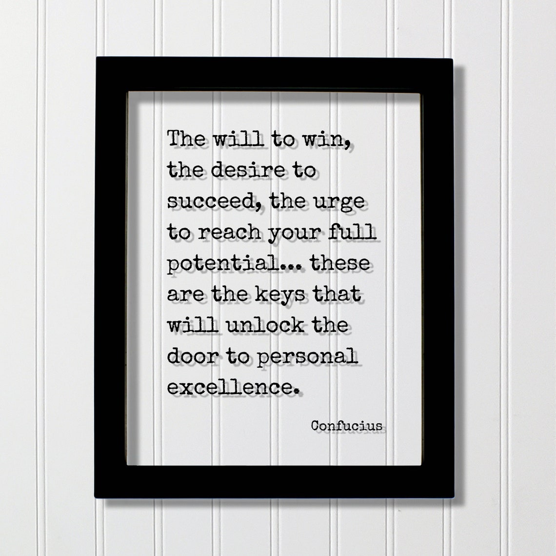 Confucius Will To Win Quote Poster About Reaching Full Potential