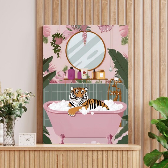 Tiger Print Majestic Tiger Wall Art Large Tiger Luxury Animal Print Elegant Tiger Artwork For Home Tiger Poster