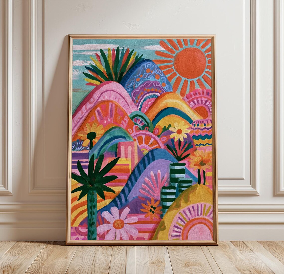 Abstract Landscape, Maximalist Mountain Art Print