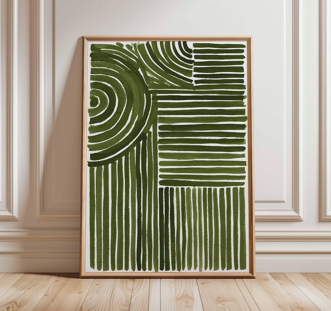 Abstract Line Art, Modern Minimalist Geometric Poster