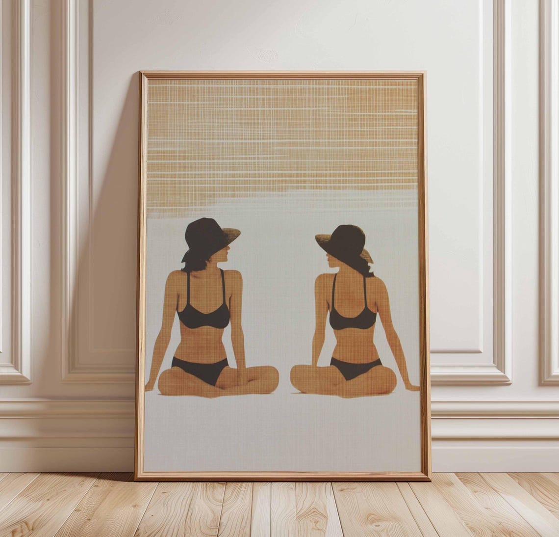 Minimalist Beach Women Swimsuits Sun Hats Summer Vacation Art Poster