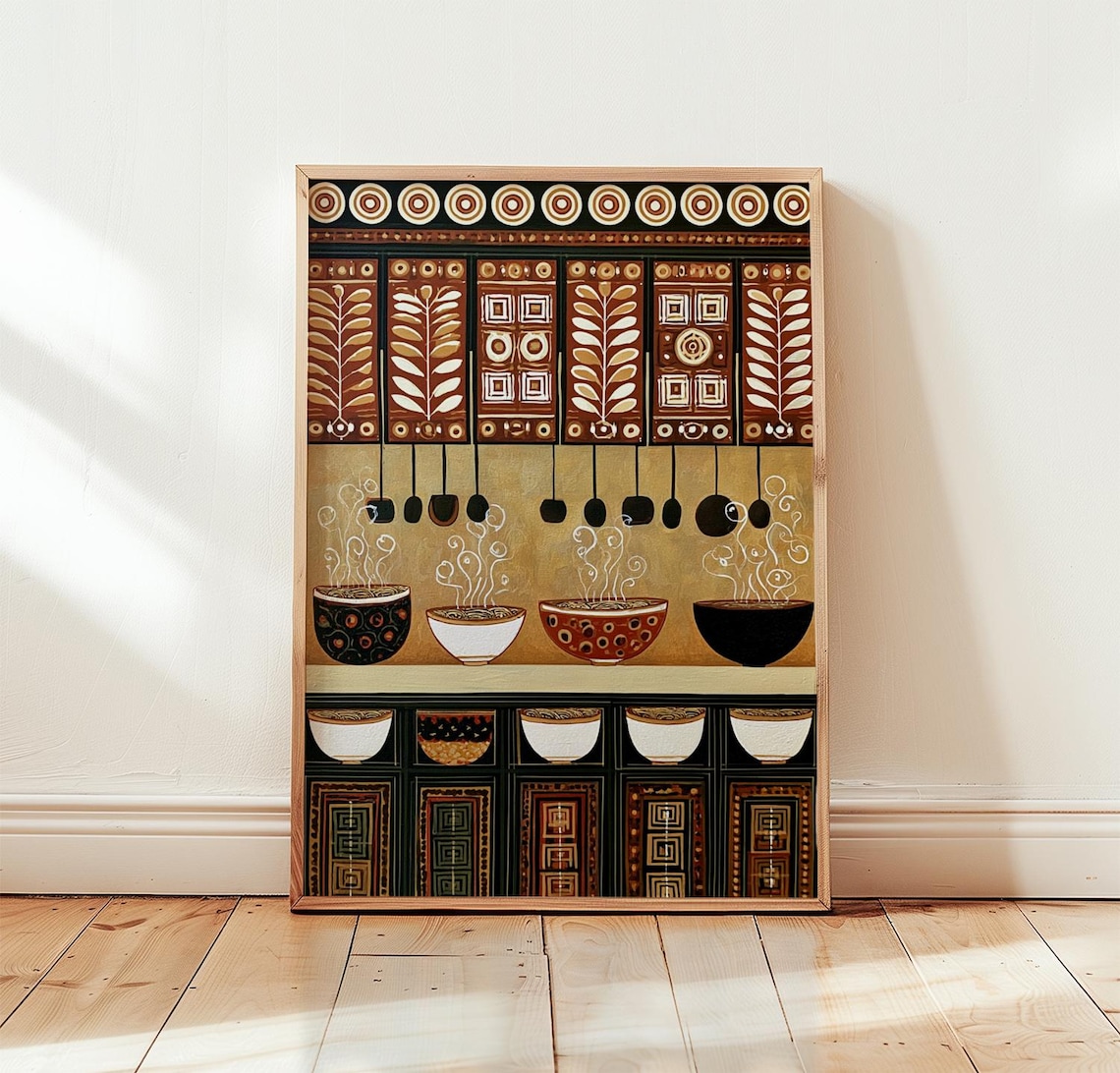 Rustic Kitchen Folk Culinary Art Print