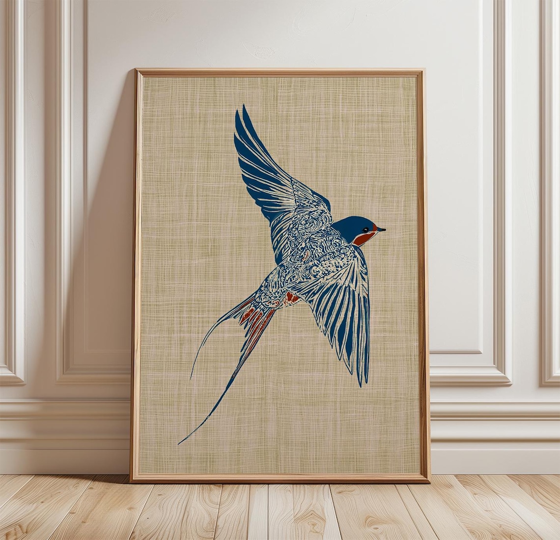 Swallow Bird Vintage Nature Poster Print