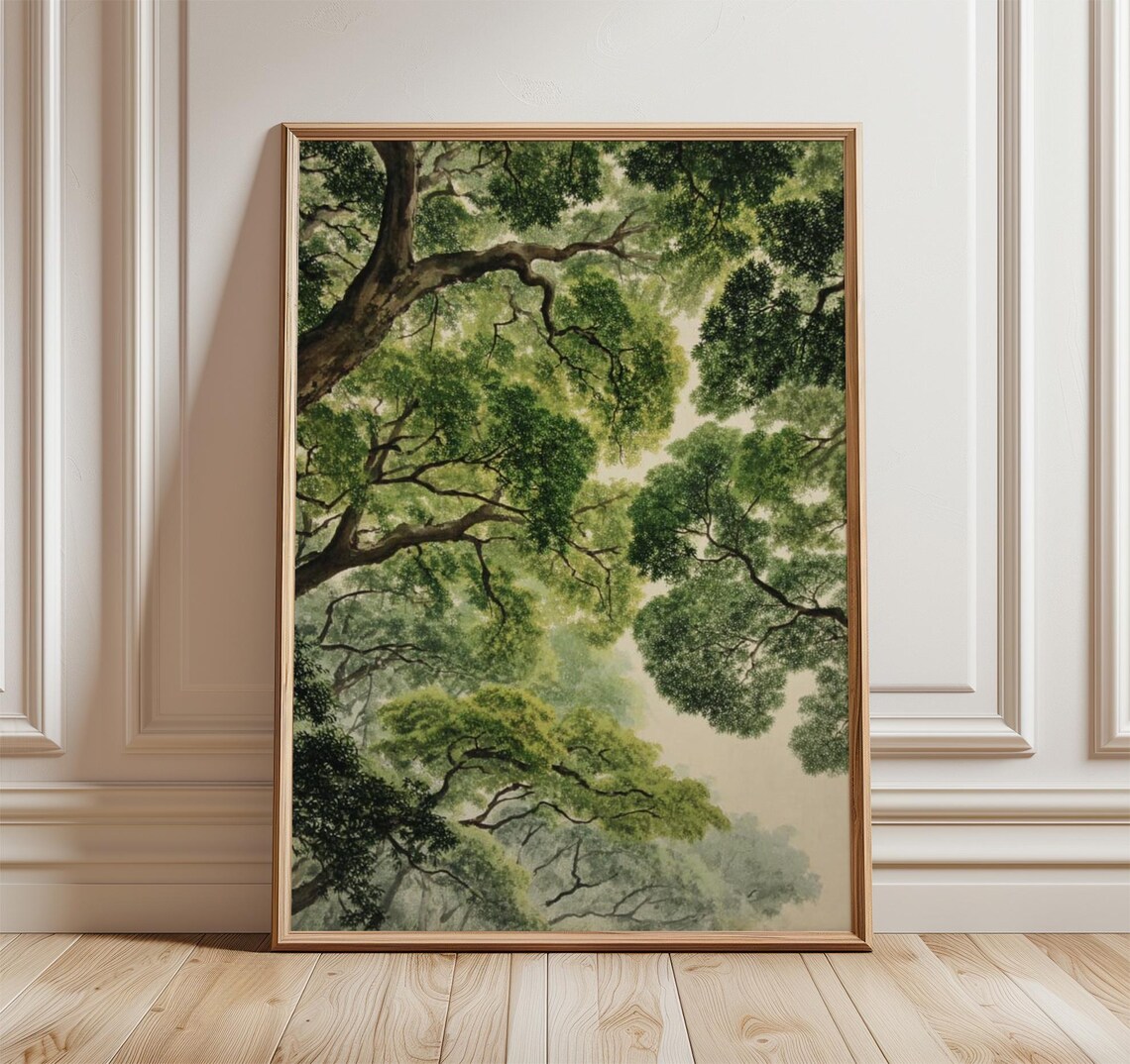 Forest Canopy Vintage Woodland Nature Poster
