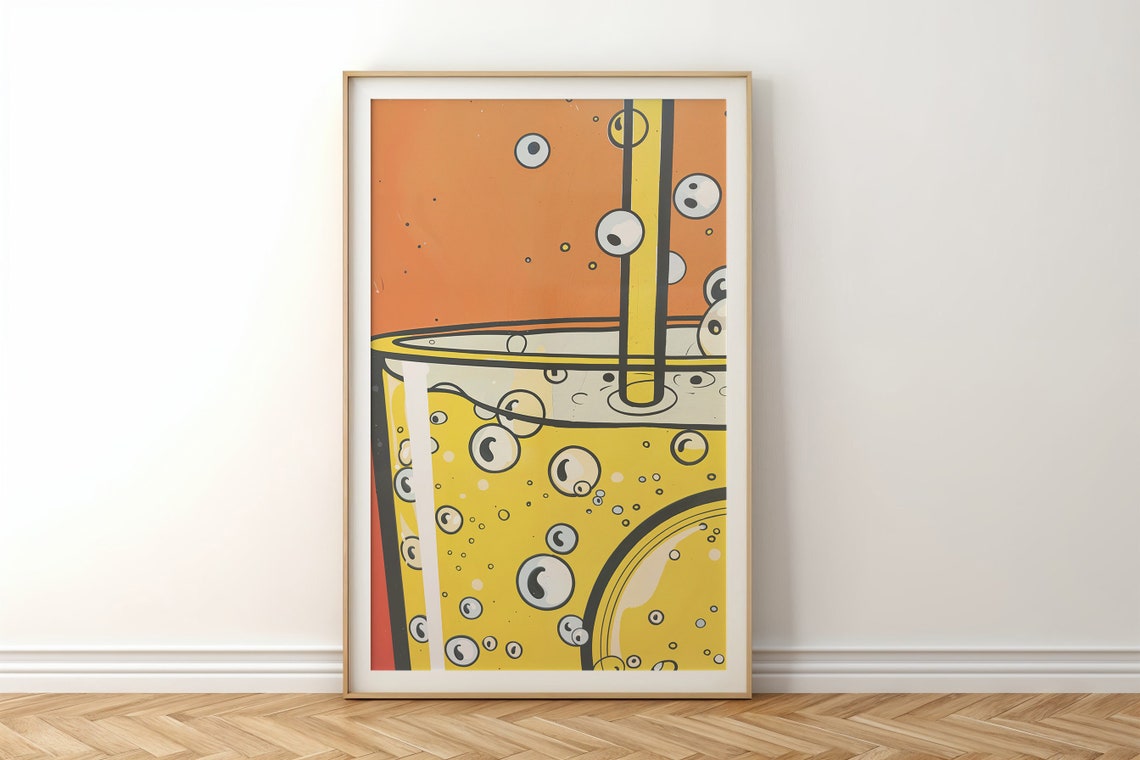 Fizzy Lemonade Glass Pop Art Kitchen Retro Soda Bar Wall Poster - Image 6