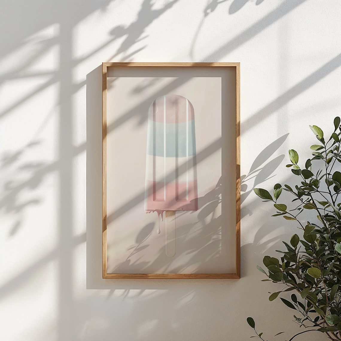 Melting Pastel Popsicle Ice Cream Art Kitchen Nursery Kids Room Poster - Image 3