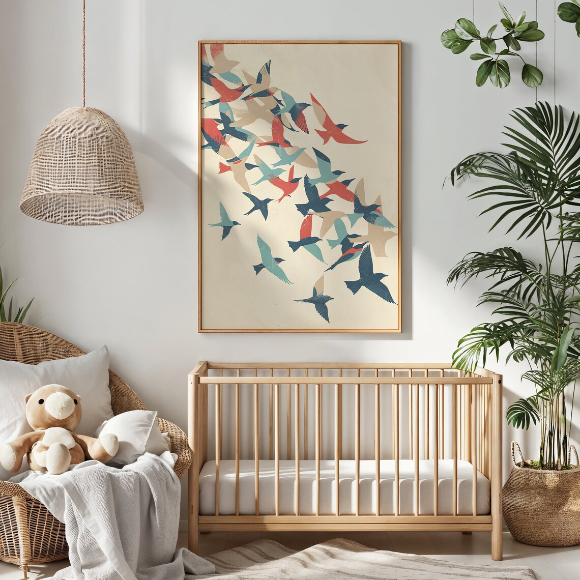 Bird Flock Nursery Wall Art, Migration Art Print - Image 2