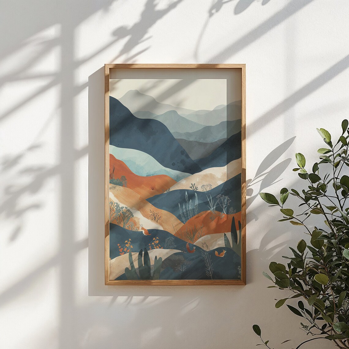 Abstract Mountain Landscape Nursery Wall Art Print - Image 4
