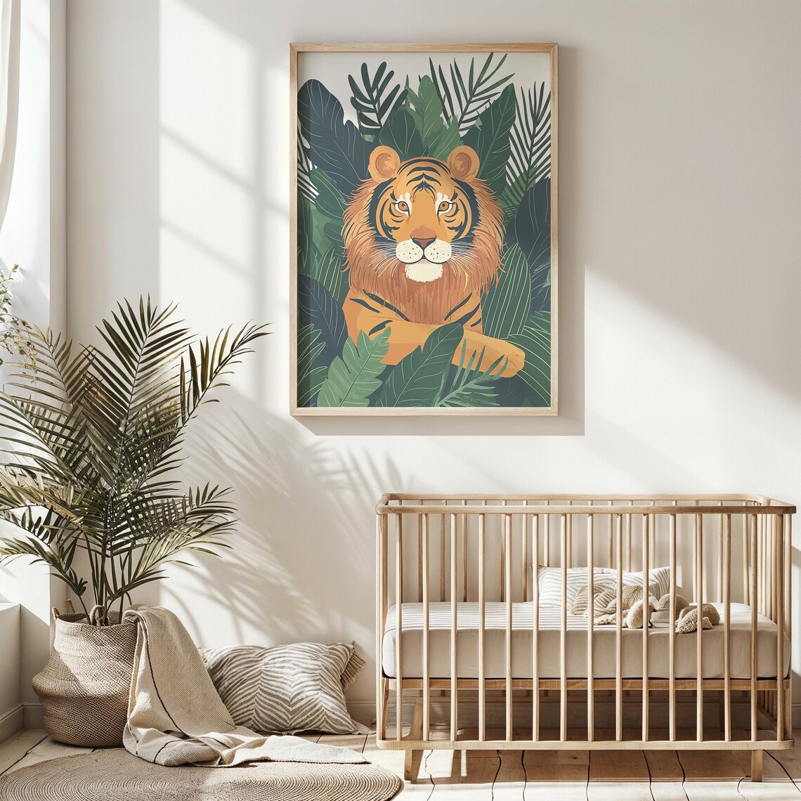 Jungle Tiger Nursery Wall Art Print, Animal Decor - Image 3