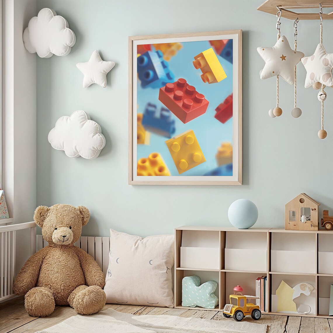 Playful Building Blocks Nursery Art Print, Kids Decor - Image 2