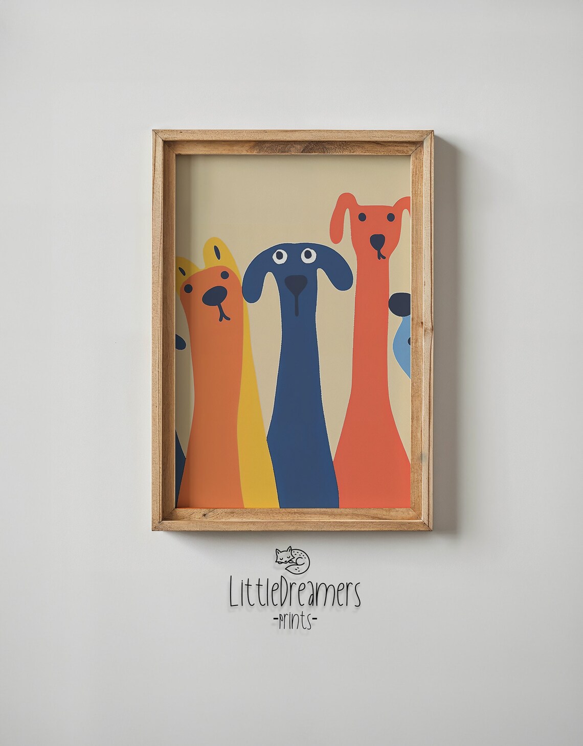 Colorful Dog Family Art Print, Nursery Wall Decor - Image 6