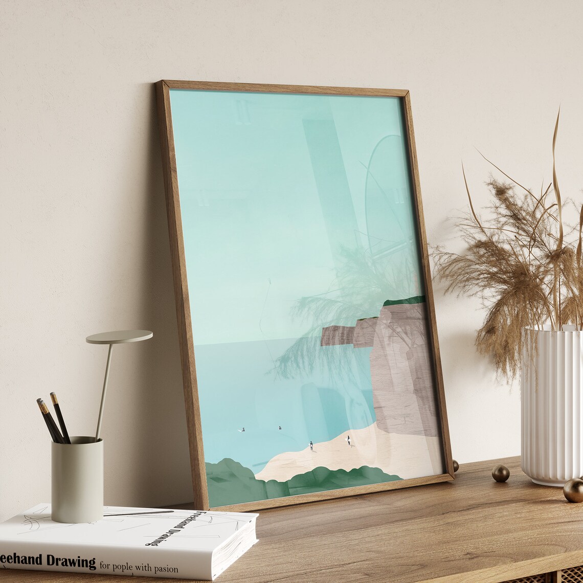 Algarve Minimalist Travel Poster, Coastal Art Print - Image 4