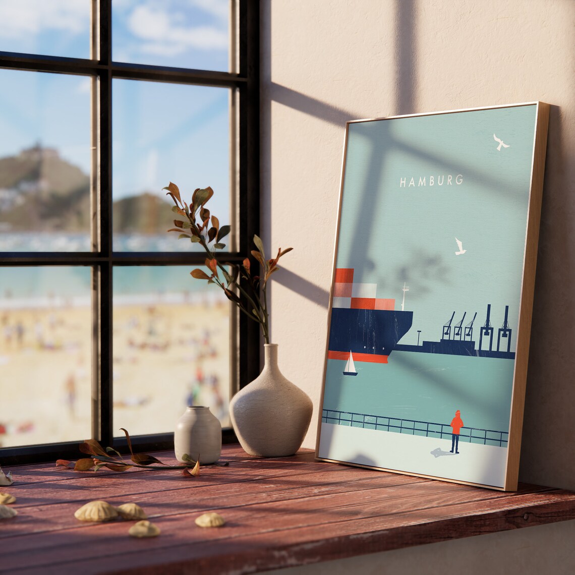 Hamburg Minimalist Maritime Travel Poster - Image 3