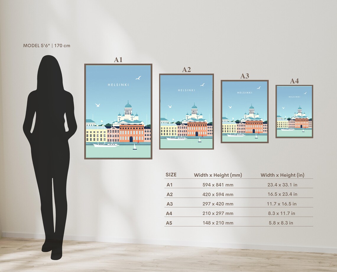 Helsinki Minimalist Poster, Scandinavian Cityscape Print - Image 2