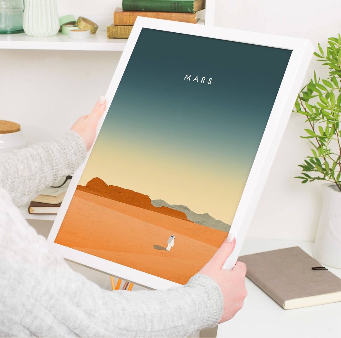 Mars Space Poster, Astronaut Universe Art Print - Image 4