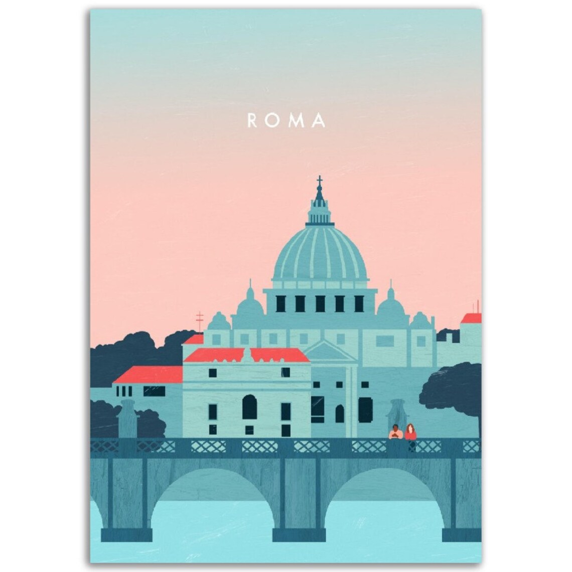 Rome Vintage Travel Poster, Italy Travel Print - Image 2