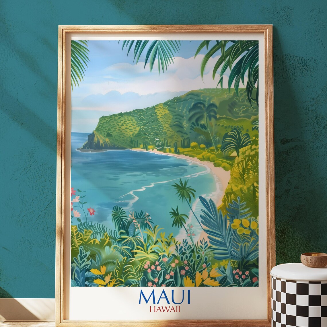 Maui Hawaii Tropical Beach Coastal Art Print