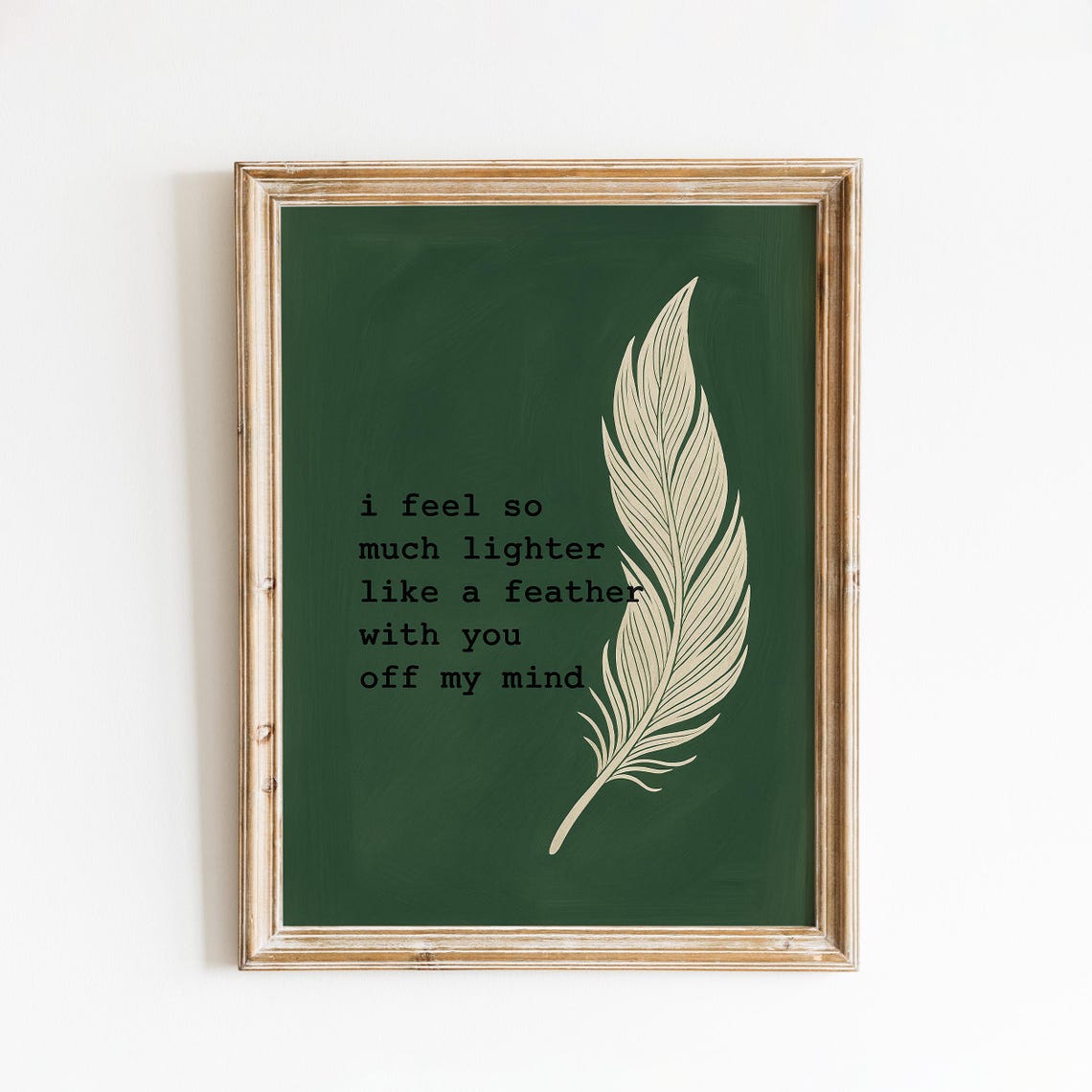 I Feel So Much Lighter Feather Lyric Sabrina Carpenter Wall Art