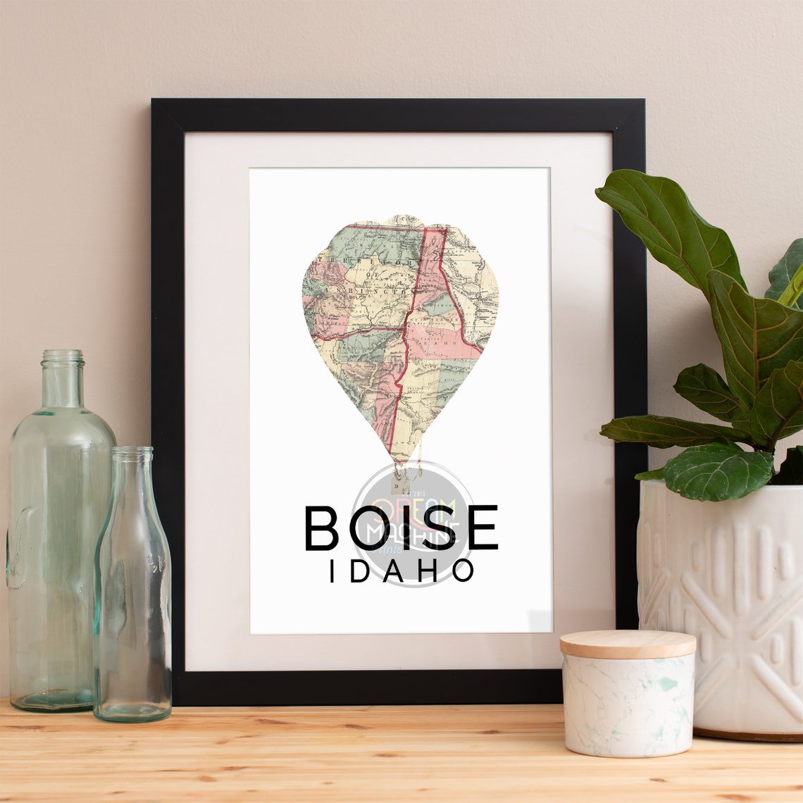 Boise Print Boise Skyline Boise Art Boise Poster Boise Watercolor Boise Art Print Boise Map Boise Wall Art Boise Idaho Art Idaho