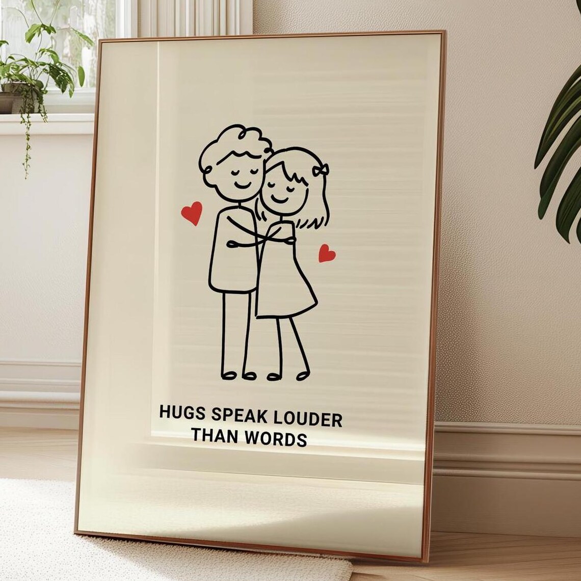 Stick Figure Couples, Funky Retro Romantic Gift - Image 4