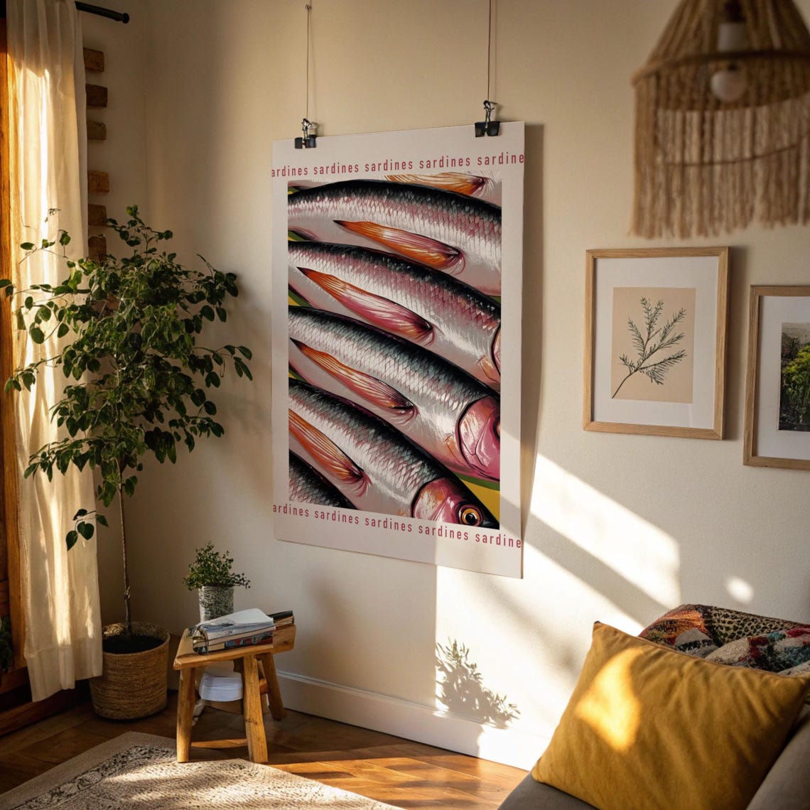 Sardines Poster, Retro Mediterranean Kitchen Decor - Image 2