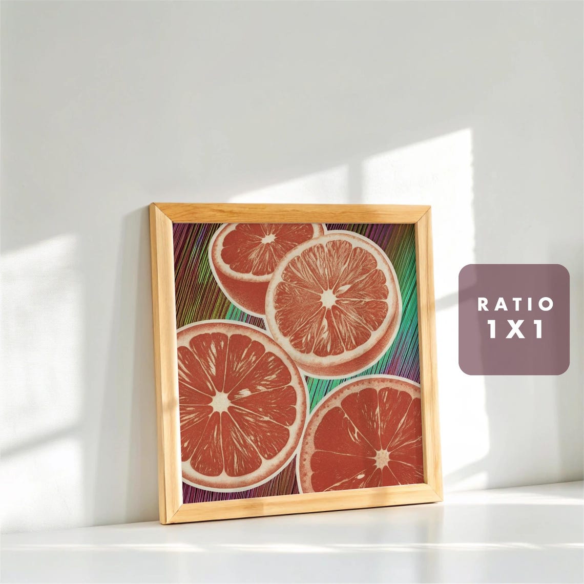 Orange Wall Art, Retro Citrus Kitchen Poster - Image 3