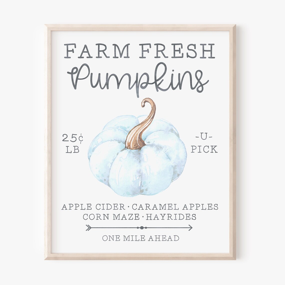 Farm Fresh Pumpkins U-Pick Vintage Fall Farmhouse Sign Poster - Image 5