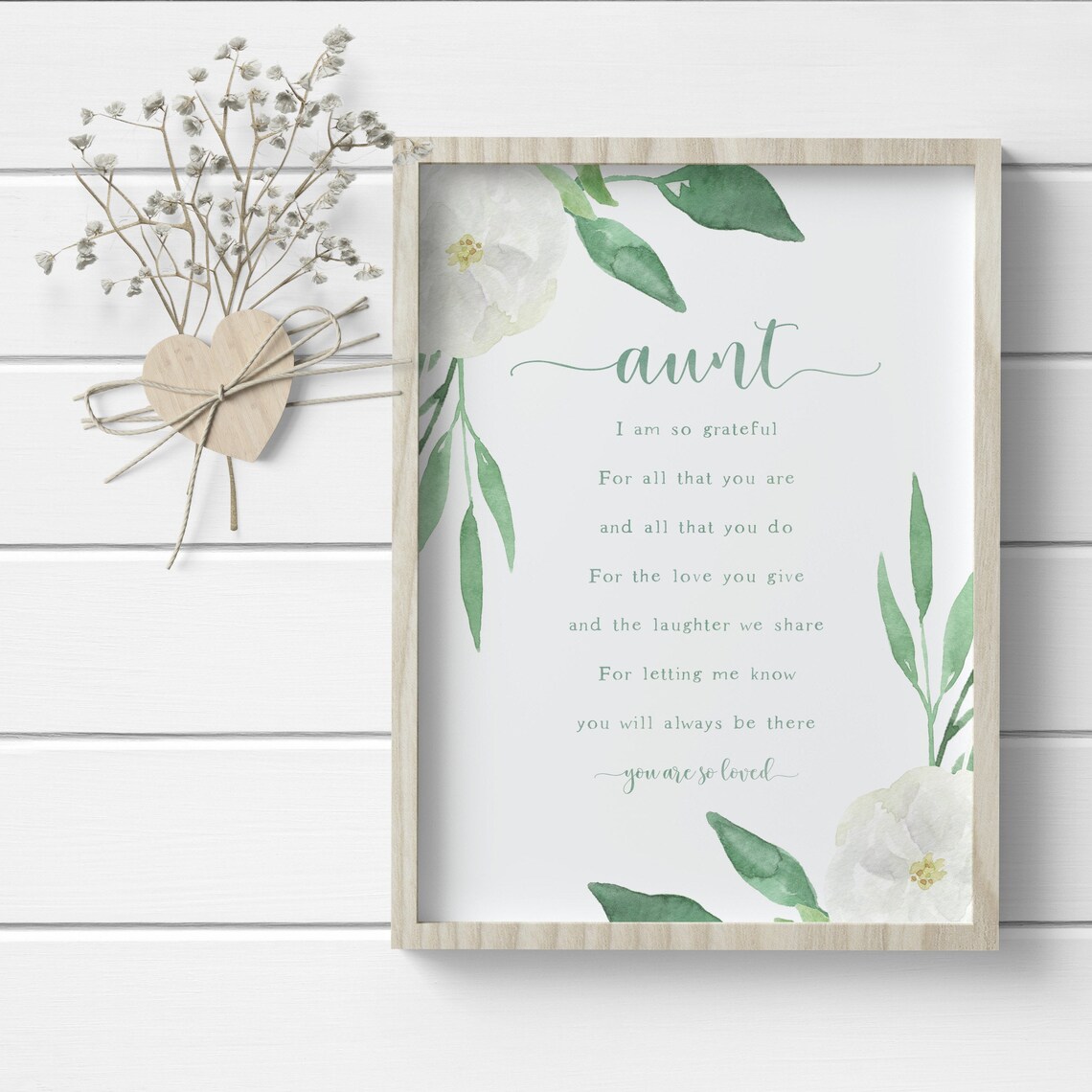 Instant Aunt Quote Mothers Day Keepsake Poem Print - Image 3
