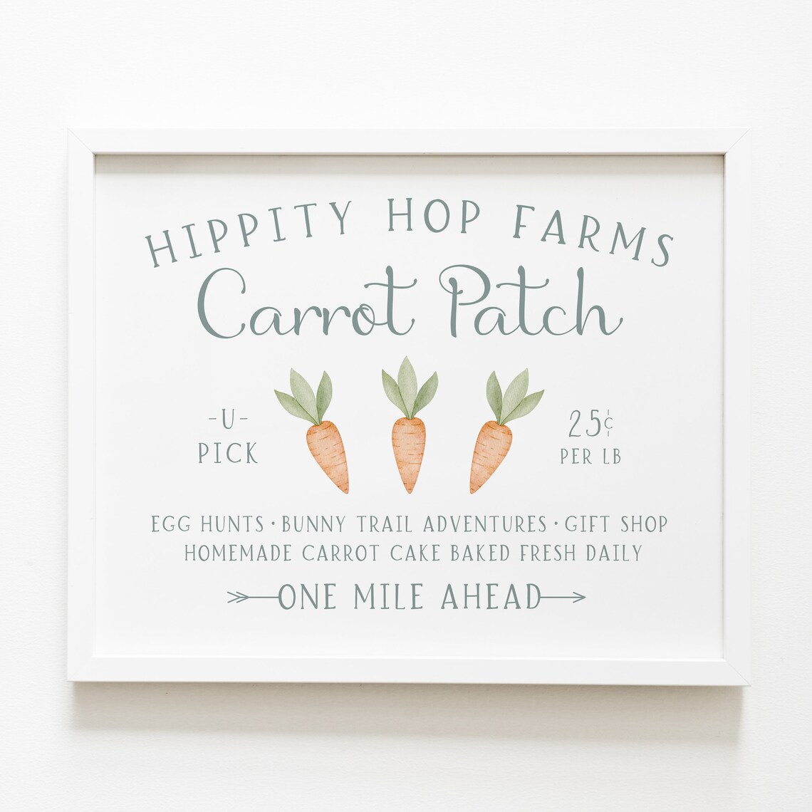 Carrot Patch Easter Art Print, Springtime Decor - Image 3