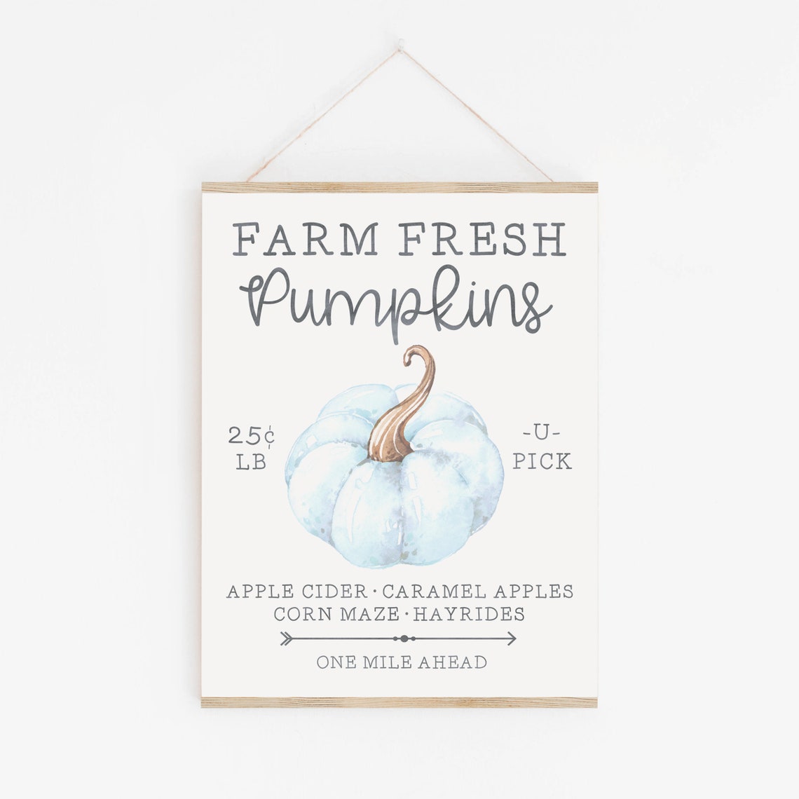 Farm Fresh Pumpkins U-Pick Vintage Fall Farmhouse Sign Poster - Image 2
