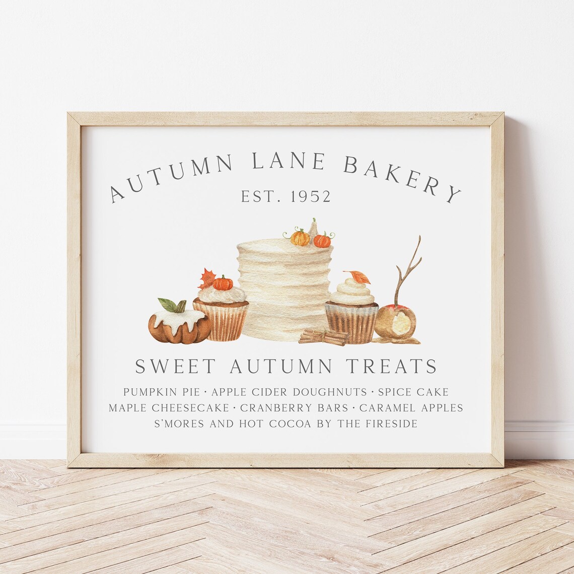 Vintage Autumn Bakery Sign Art Print, Fall Farmhouse - Image 4