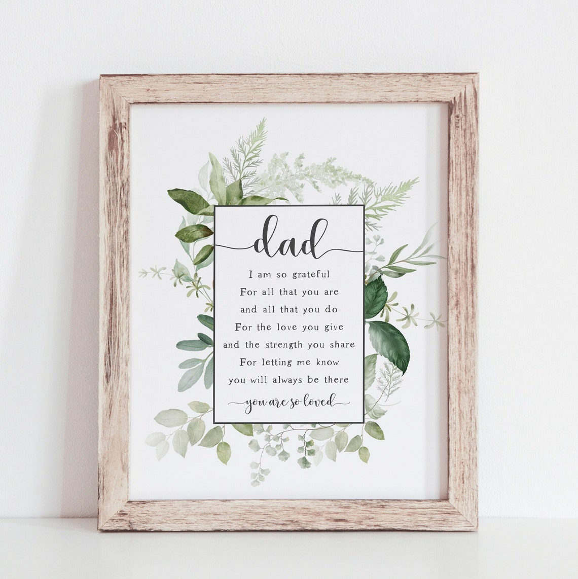 Instant Dad Quote Fathers Day Gift Card Alternative Keepsake Poem Print Original Quote 2019 Snowberry Design Loft - Image 4