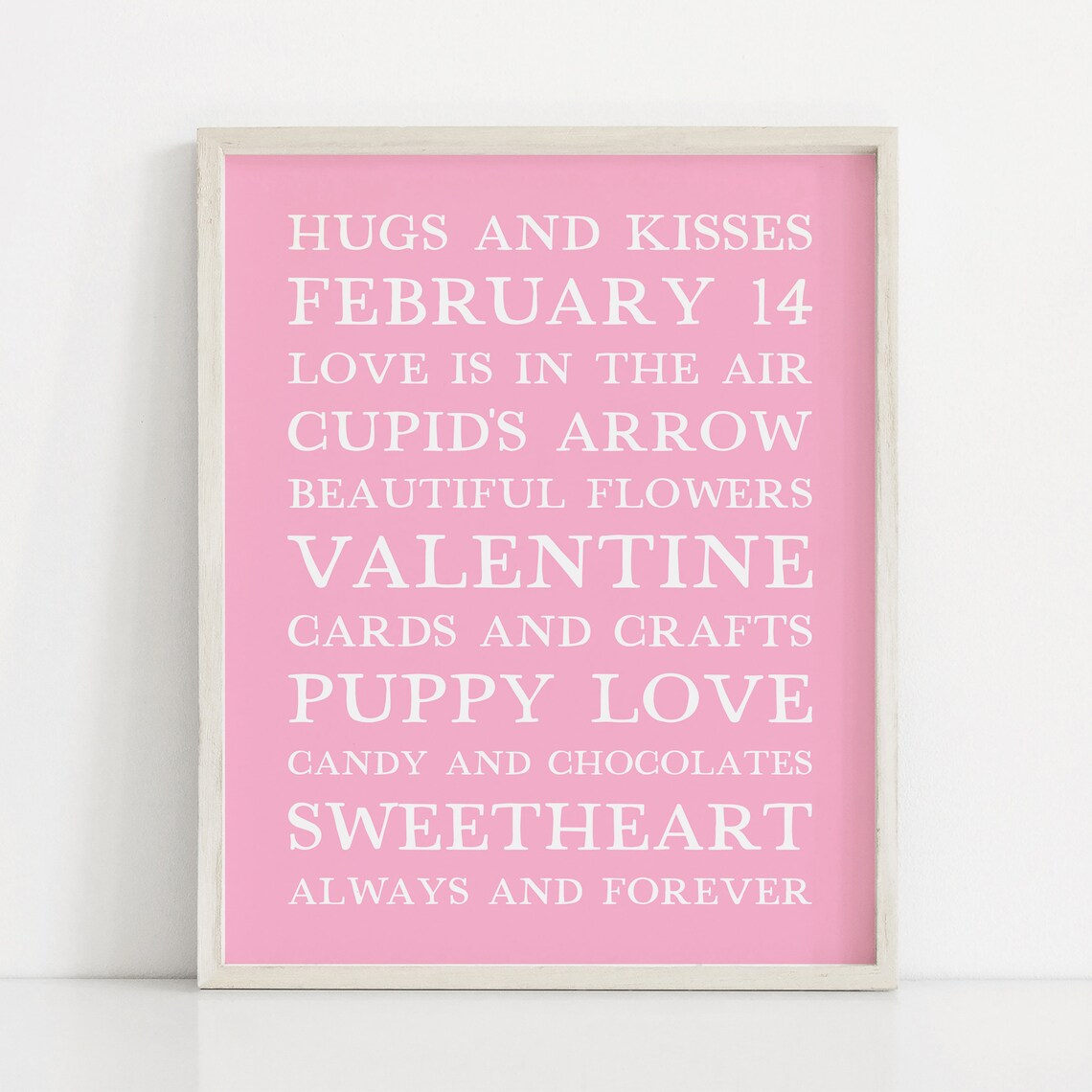 Valentine's Day Subway Art Love Sign, Pink Decor - Image 2