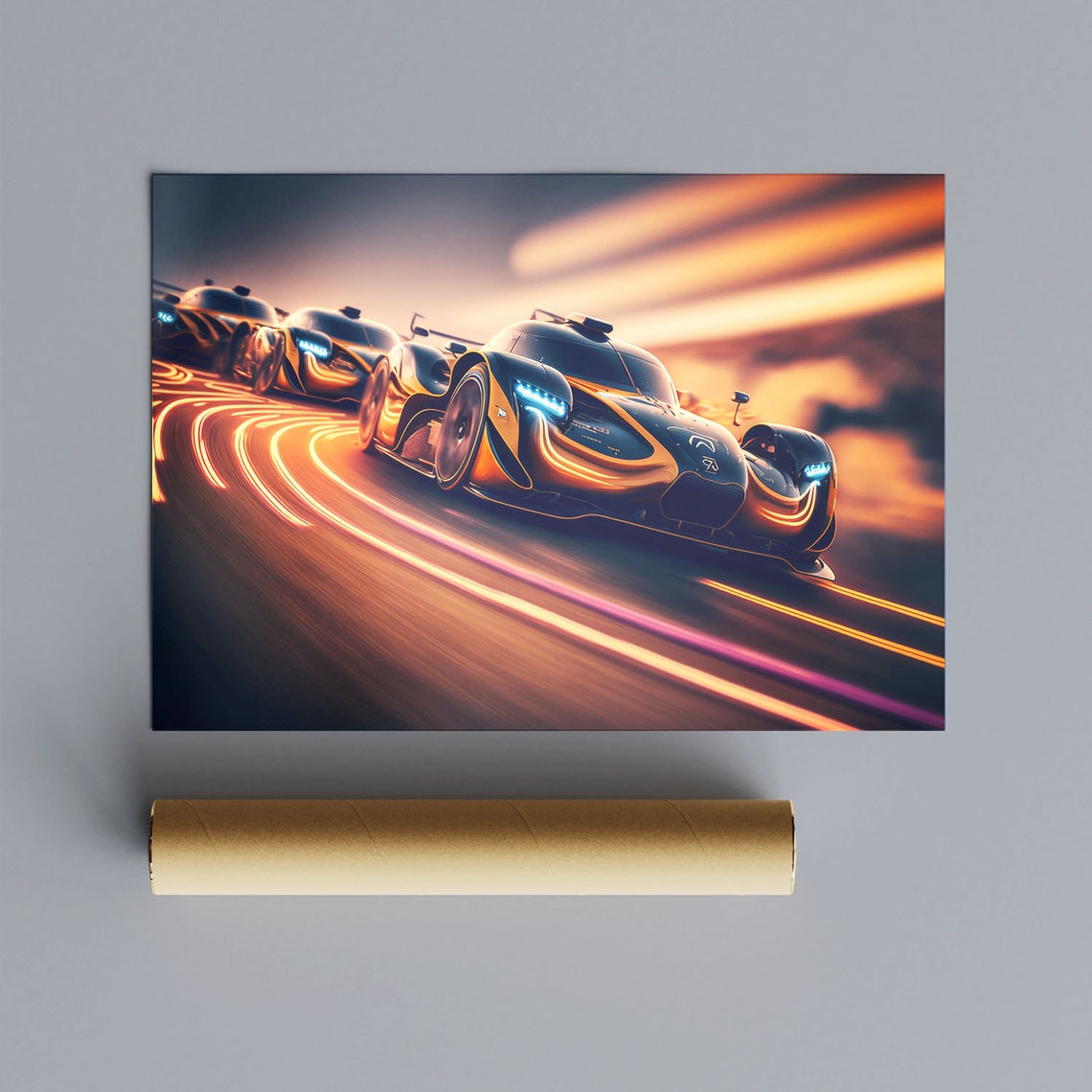 Futuristic Car Racing Sports Car Poster Classic Race Print Painting Boys Room Poster Sport Car Decor Youth Wall Art - Image 4