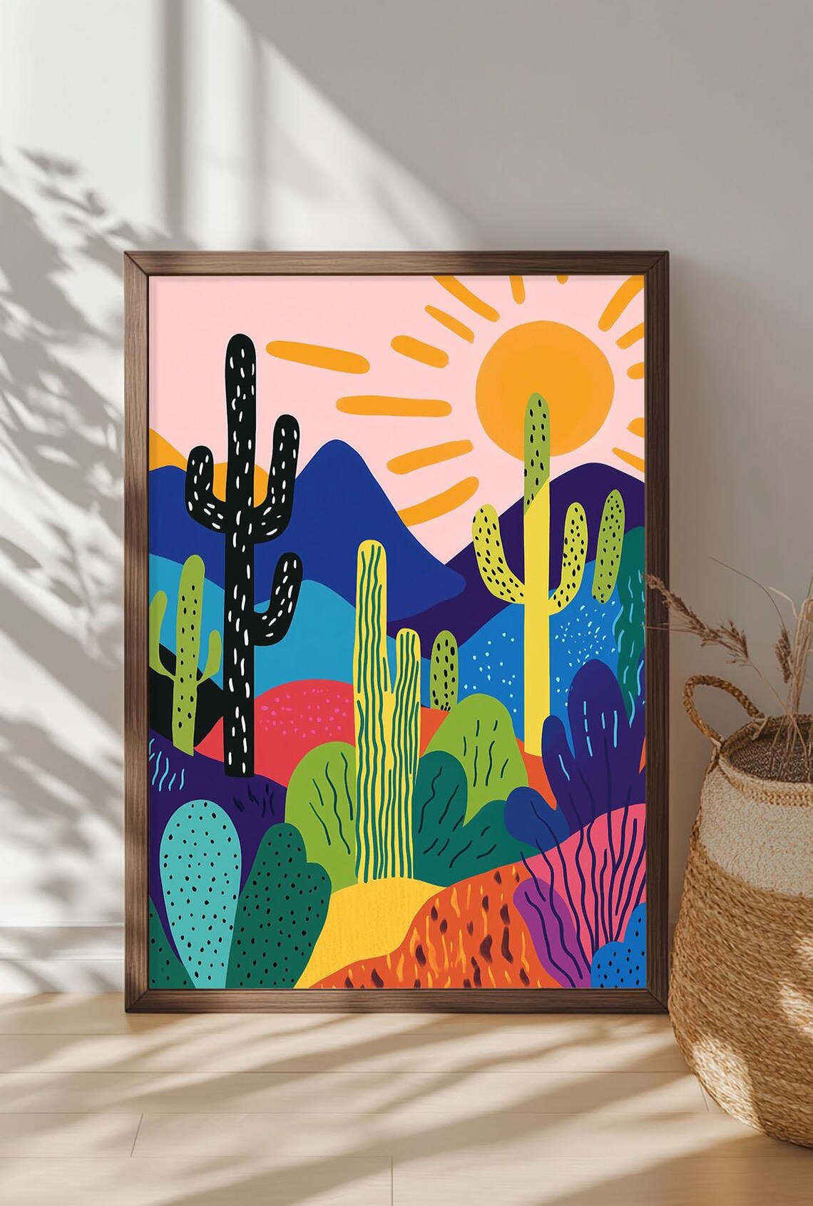 Colors In The Desert, Modern Abstract Art Print - Image 4