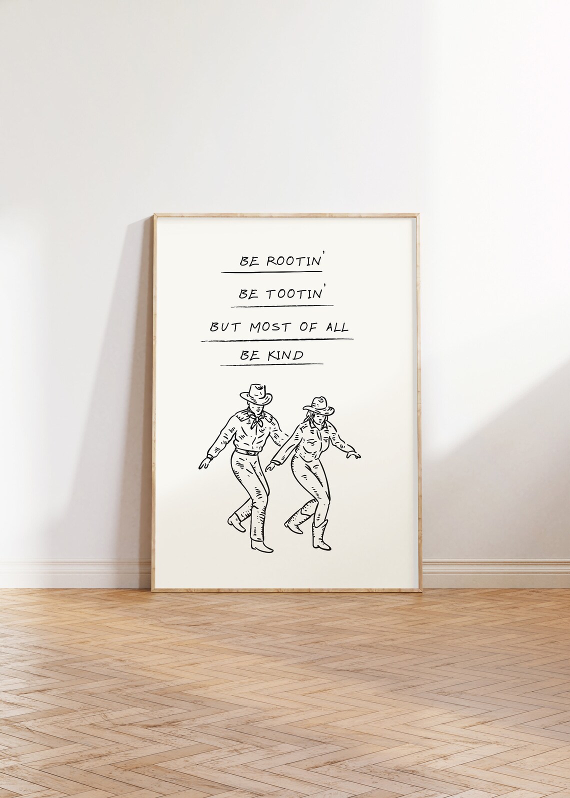 Be Rootin Be Tootin But Most Of All Be Kind Cowboy Quote Poster - Image 5
