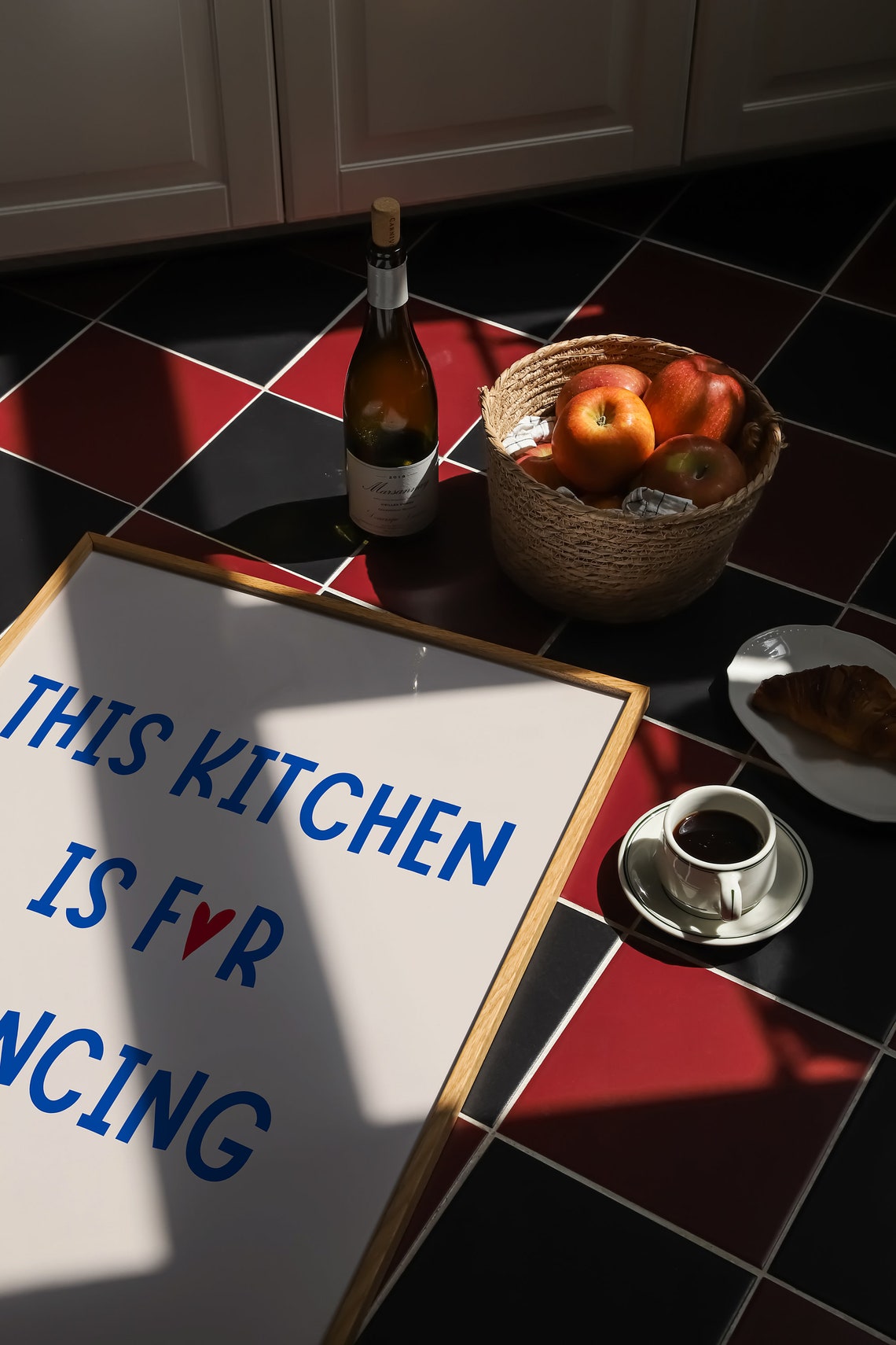 This Kitchen Is for Dancing Bright Blue Bold Typography Poster - Image 4