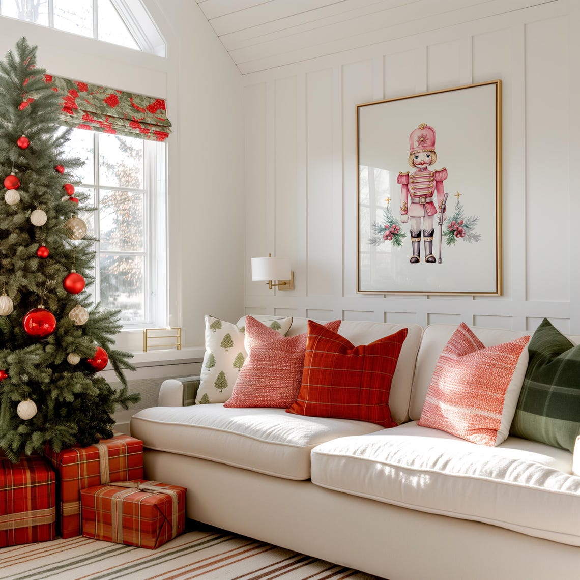 Pink Nutcracker Watercolor Pastel Christmas Holiday Wall Poster - Image 4
