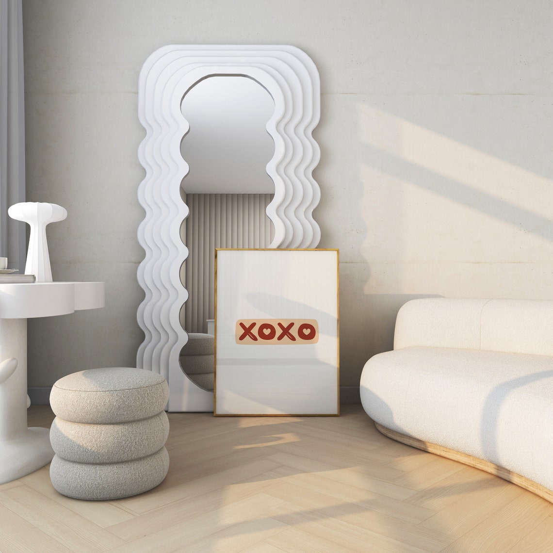 XOXO Minimalist Heart Letter Typography Modern Valentine Art Print - Image 2