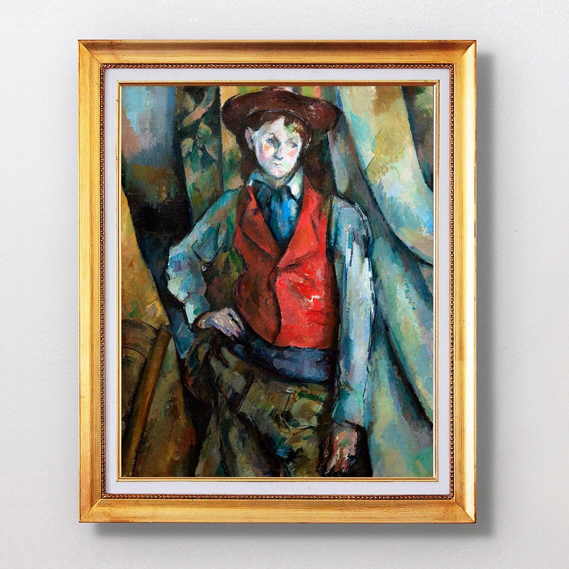 Paul Cezanne Boy In A Red Waistcoat 1890 Fine Art Glice Sku 0241