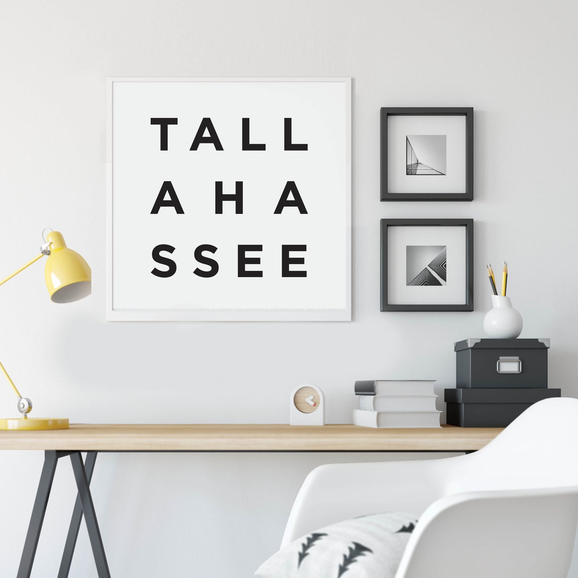 Tallahassee Spaced Bold Letter Typography Florida Capital Pride Poster