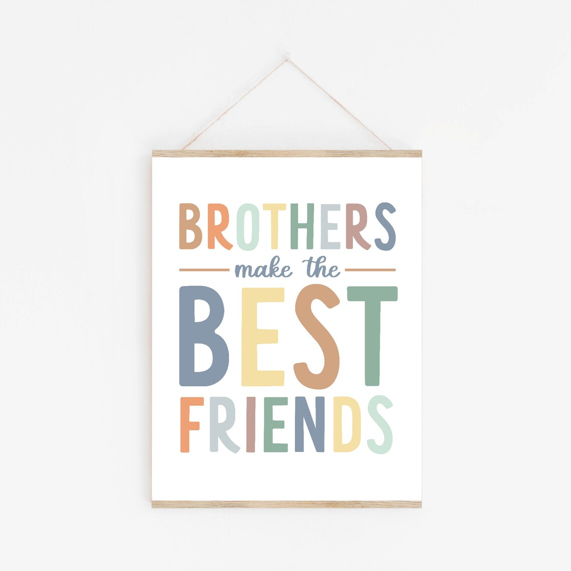 Brothers Make The Best Friends, Boho Kids Print - Image 2