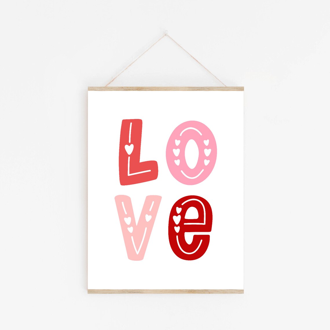 Love Print Valentine and Galentine Decor Art Print - Image 3