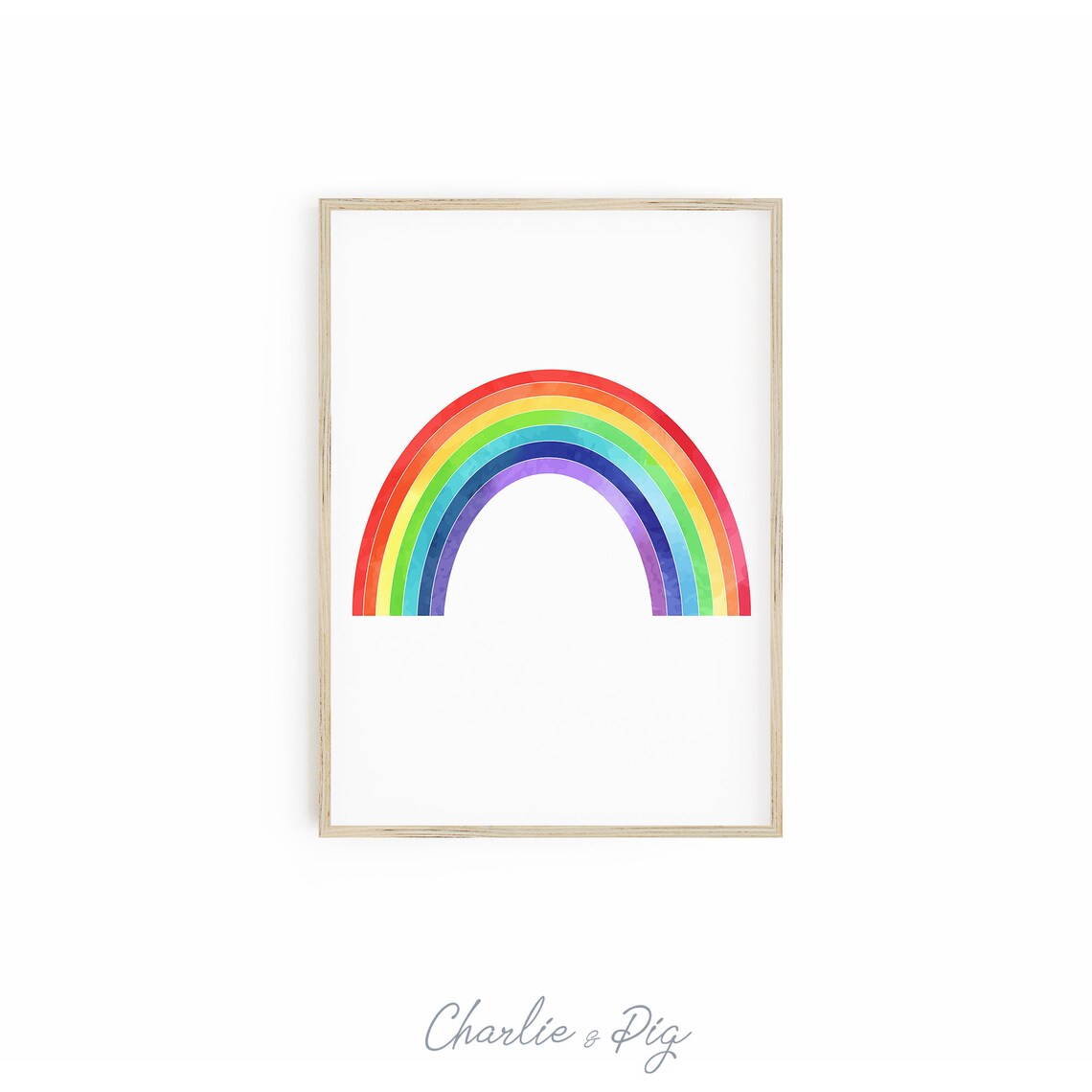 Rainbow Print, Watercolor Nursery Room Art Print